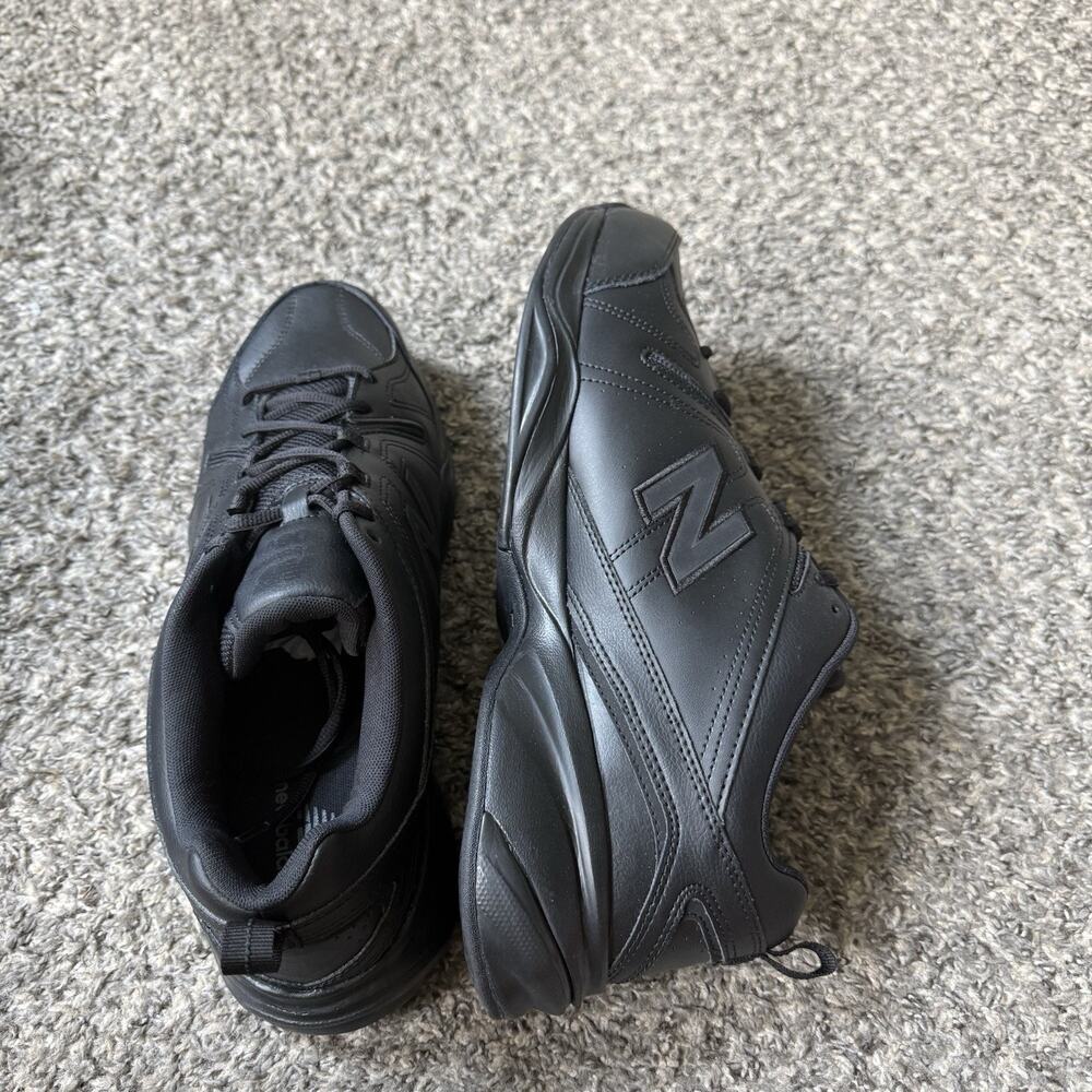 New Balance 608V4 14 4E Men's Slip Resistant Black Leather Walking Shoes NEW - Picture 4 of 6